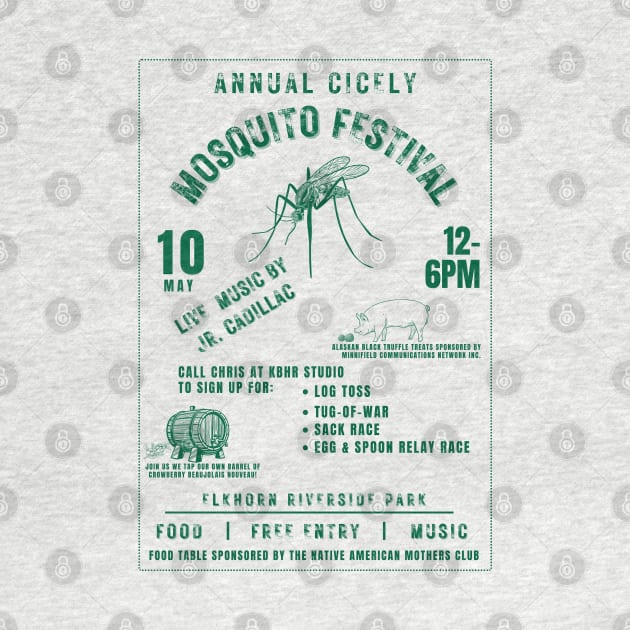 Cicely Mosquito Festival Poster by Ironymaiden 